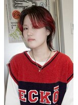 ウーズ ハラジュク(Ooze.HARAJUKU) ハッシュカットグレージュデザインカラーツートーンカラー原宿