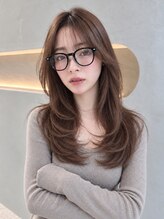 ルーチェ 溝の口(Luce)&nbsp;韓国風ロングレイヤー×マロンベージュ／顔周りレイヤー