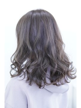 リッツヘアー 下川美容室(Rits hair) ふんわりセミロング／透明感ハイライトグレージュ