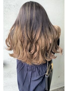 ウェイビィ 藤沢(WAVY) 暗めトーンでも可愛いバレイヤージュ【WAVY藤沢】