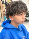 波巻きスパイラルパーマツーブロックツイストパーマ無造作パーマ