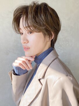 アイティーバイアルバム 下北沢店(IT by ALBUM) パーマハンサムショート_ホワイトグレージュネビージュ_49028