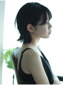 アッシュブラック タイトショートボブ 20代30代40代