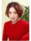 前下がりショートボブヘア