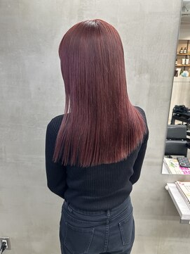 アンバー(UMBER) カシスピンク　全頭ブリーチ