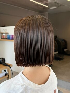 クラップス オル 金沢八景(CLAPS Ore) ミルクティベージュカラーミニボブ大人ショートボブショート