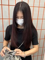 ペレ 栄店(PELE) デザインカラー/レイヤーカット/ウェットヘア/オリーブベージュ