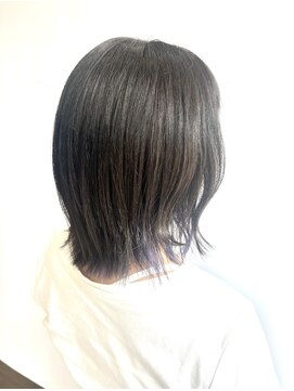 ヘア イノウエ HAIR INOUE ボブベース　紫インナーカラー