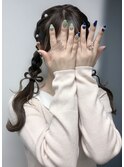 ツイン編みおろし