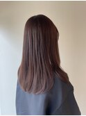 ミディアム×赤茶色