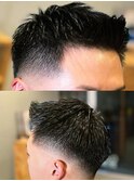 スキンフェードのアップバング