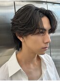 心斎橋フェザーショートフェザーパーマセンターパート20代緩め