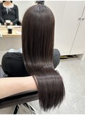 髪質改善縮毛矯正ストレート暗めカラーオリーブカラー横浜横浜駅