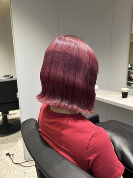 モク 神楽坂(mok) ブリーチ毛のピンク!