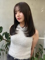 アクアオモテサンドウ(ACQUA omotesando)&nbsp;△レイヤーカットハッシュカット韓国レイヤーオリーブベージュ