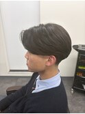 メンズ/リバースパーマ/センターパート