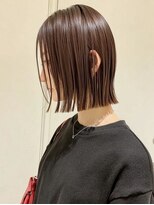 ノラギンザユー(NORA GINZA/U)&nbsp;切りっぱなし外ハネボブ艶暗髪シースルーバング