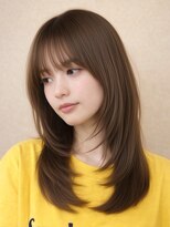 ロティー 天神(loty)&nbsp;レイヤー 透明感カラー 赤み消しベージュ 顔周りカット 20代30代