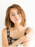 抜け感ヘア かきあげ前髪 ベージュ系カラー【モテナ 豊田 浄水】