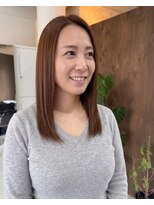 零秒女髪 千里丘店 上品で艶やかな髪質改善ストレートセミロング艶髪美髪艶感