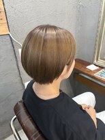 クレメント サロン ブル(Clement Salon Bull)&nbsp;丸みショートボブ×ライトブラウン