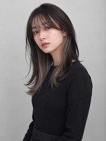 トリニティ(trinity) インナーカラー イヤリングカラー グレー シースルーバング