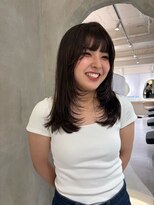 ニコ トウキョウ ヨコハマ(nico) 黒髪ストレートロングレイヤーミディアム髪質改善ストレートヘア