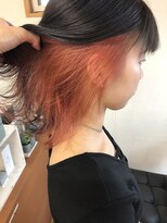 アティック(attic) 黒髪+インナーカラーピンクグレープフルーツ♪