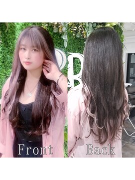 エクステ専門店あるじゃんすー 宇都宮店 ピンクパープル×ブラック#シールエクステ#ラフウェーブ#宇都宮