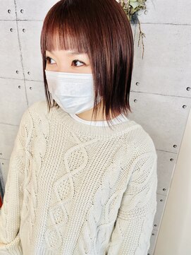 アース 会津若松店(HAIR&MAKE EARTH) 切りっぱなしボブ