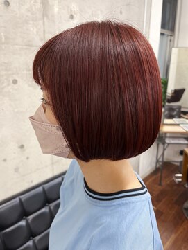 メルシー トータル ブランディング サロン(merci TOTAL BRANDING SALON) 大人ミニボブ/チェリーレッド/merci横浜