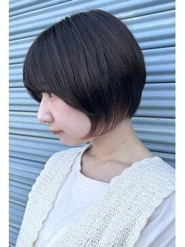 リル 住吉店(LiL) 丸みショート×インナーピンク