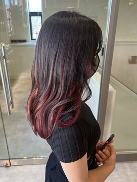 ビスポーク(BESPOKE) 10代20代30代大人可愛い透明感赤ピンクインナーカラー