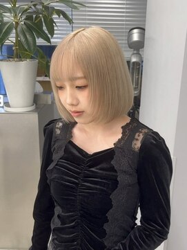 ペレ 渋谷(PELE) 黒髪/グレーベージュ/ハイトーン/ブリーチ/渋谷