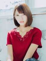 アゲート(Agate)&nbsp;【錦糸町美容院Agate】カーキベージュ×うるツヤ前下がりボブj