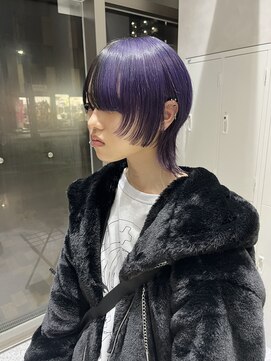 ジーナ 神戸 三田駅前(Zina) ウルフ/ツートンカラー/紫ヘア