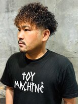 アルフレッド 瑞穂店(alfRed)&nbsp;30代40代　ツイストスパイラルパーマ　ブラウン　ツーブロ