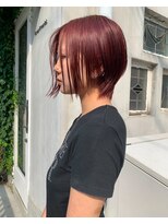 チクロ(ticro)&nbsp;【チクロ】前下がりショートボブ　レッドブラウン