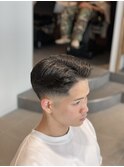 フェードカット メンズカット バーバー 七三分け サイドパート