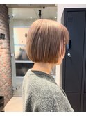 ミルクティーカラー×ボブ
