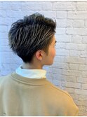 七三分け×束感ツーブロック【新宿/バーバー/理容室】