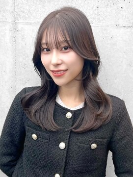 ナイン バイ アソビ 銀座(Nyne by asobi) 韓国風小顔イメチェンくびレイヤーロング薄めバング20代30代◎