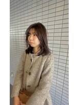 ヘアアンドスペース ベロン(hair&space velon)&nbsp;ちょいレイヤー　ナチュラルブラウン