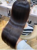 柔らか縮毛矯正×イノアカラーで艶々ロングヘア