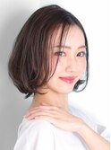 ショート・ボブ/面長/前髪なし/絶壁解消/30代/40代/50代/くびれ