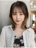 20代30代ミディアム顔周りレイヤーカット髪質改善ストレート