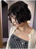 ドライパーマゆるめパーマウルフパーマボブパーマ銀座暗髪
