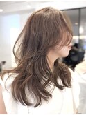 レイヤーカットシースルーバング韓国ヘアザクザクレイヤー