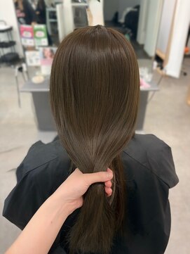 ガルボヘアー 桟橋店(garbo hair) オリーブブラウン高知美容院透明感カラー
