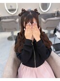 立体リボンハーフツイン【クランソア】ヘアメ/ヘアセット/心斎橋
